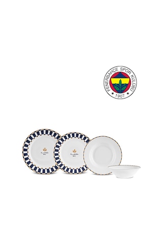 Karaca X Fenerbahçe Forever Bone 24 Parça 6 Kişilik Yemek Takımı Mavi