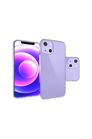 Apple Uyumlu iPhone 14 Plus Kılıf Zore Süper Silikon Kapak Renksiz