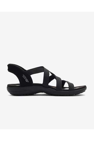 Skechers Reggae Slım - Stretch Flex Kadın Siyah Sandalet 163460 Bbk Siyah