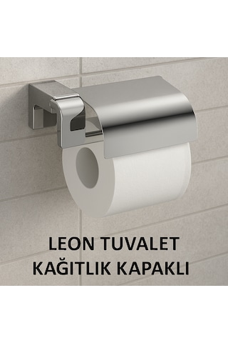 Leon Kağıtlık Kapaklı Krom Krom