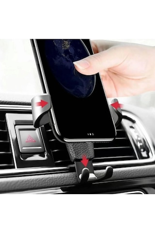 Araç İçi Klima Izgarasına Takılabilen Plastik Oto Telefon Tutucu Gravity Çok Renkli