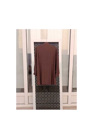 Çınar Boutique Yazlık Tesettür Hırka Kahverengi Kahverengi