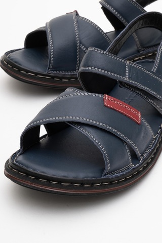 Dericlub Erkek Çapraz Bantlı Sandalet Gerçek Deri Dc 1216 Lacivert