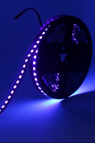 Ultraviyole 2835 Şerit Led 12v Uv Şerit Led Black Light 120 Ledli 1 Metre