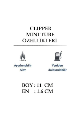 Mini Tube Kamp Pipo Mutfak Çakmağı 2 Adet