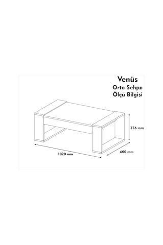 Variant Venüs Orta Sehpa Ceviz-Metalikinci ( Ekru )