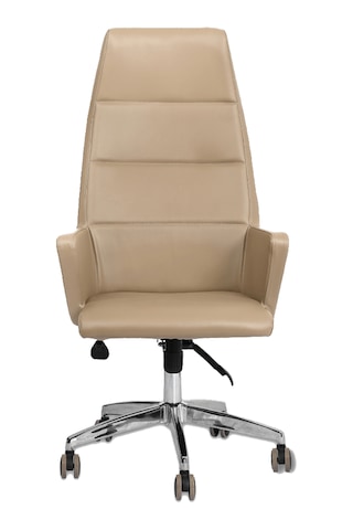 Hunt Mobilya Vaga Krem Deri Ofis Yönetici Koltuğu Krem