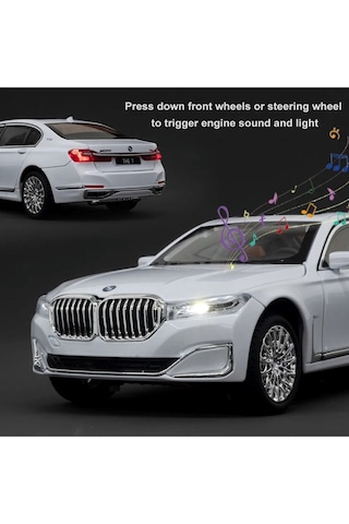 Scowetto Bmw 760li Araba Bmw 7 Serisi Araba 1:24 Diecast Metal Model Araba Koleksiyon Araba Sesli Işıklı