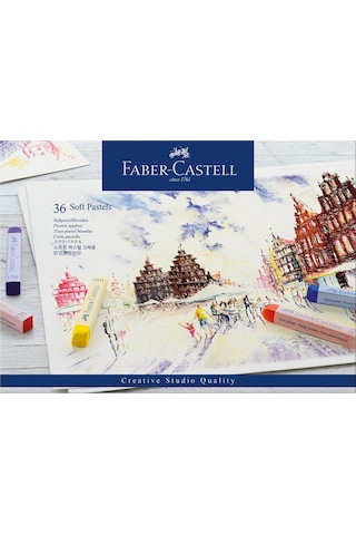 Goldfaber 36'lı Toz Pastel Seti, Parlak Ve Yoğun Renkler, Yüksek Pigmentli Çok Renkli