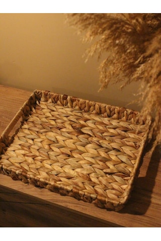 Hasır Su Sümbülü Dikdörtgen Tepsi Geniş Boy Diğer