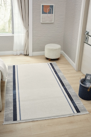 Zen Mavi Halı Akrilik Halı Yumuşak Dokulu Salon Oturma Odası Yatak Odası Halısı 7001 Mavi