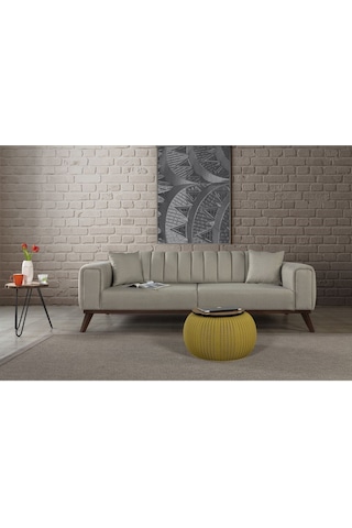 Velar Yataklı Kanepe Keten Açık Yeşil Kazayağı Açık Yeşil