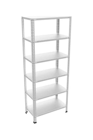 Galvaniz 6 Katlı Arşiv Raf Sistemi - Çelik Raf - Metal Raf Metalik