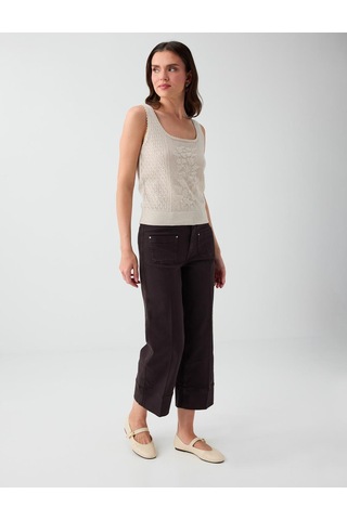 Jimmy Key Acı Kahve Cep Detaylı Normal Bel Denim Pantolon 6sw187116803 Acı Kahverengi