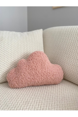 Teddy Dekoratif Bulut Yastık Açık Pembe