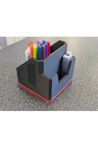 Masaüstü Usb Yuvalı Kalemlik Siyah