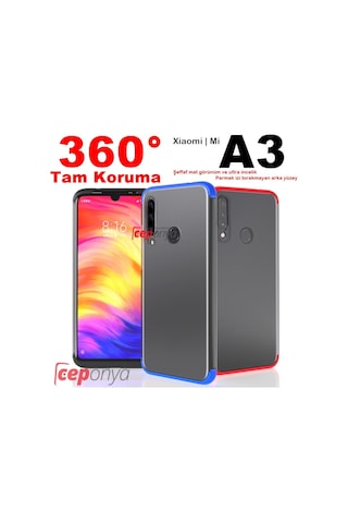 Xiaomi Mi A3 Kamera Korumali Seffaf 360 Tam Koruma Kilif 566261077