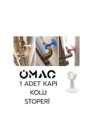 Renkli Vantuzlu Geçmeli Kapı Kolu Stoper Çarpma Önleyici Pratik Çözüm 1 Adet