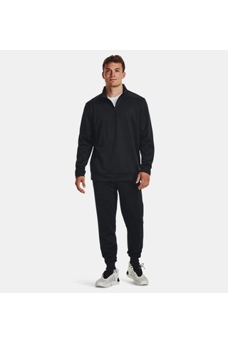 Under Armour Ua Armour Fleece 1/4 Zip Erkek Sweatshirt 1373358-001 Siyah