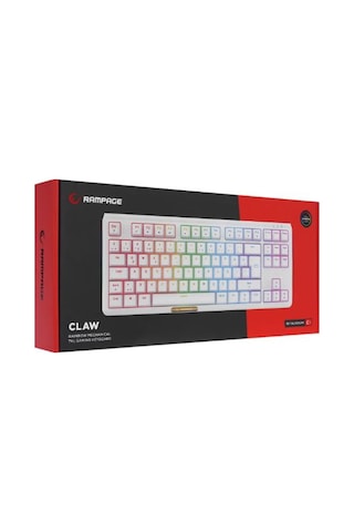 Rampage Claw Beyaz Red Swıtch Mekanik Gaming Oyuncu Klavye Rainbow Tkl