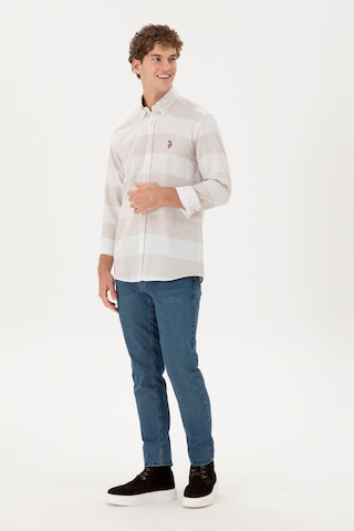 U.s. Polo Assn. Erkek Taş Gömlek Desenli 50291249-vr049 Taş