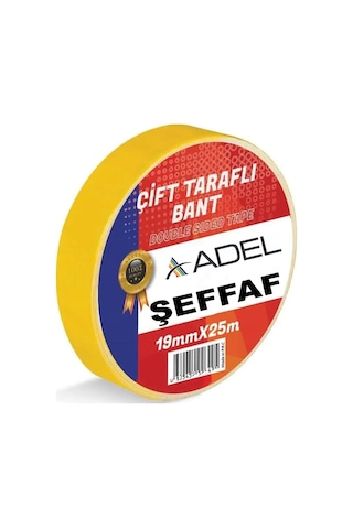 ADEL 19X25 METRE ÇİFT TARAFLI İNCE BANT ŞEFFAF GÜÇLÜ