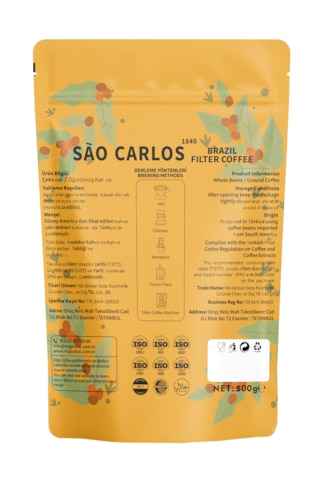 Brazil Filtre Kahve 500 Gr Brezilya Cerrado Mineiro Single Origin Çekirdek