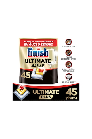 Finish Ultimate Plus Bulaşık Makinesi Deterjanı Kapsül Tablet Limon 105 Adet 45+60