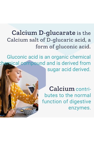 Calcium D-glucarate 200 Mg, Kalsiyum D-glukarat Supports The Body S Cleaning System ,helps Maintain Already-healthy Cholesterol Levels , Healthy Detoxification Support