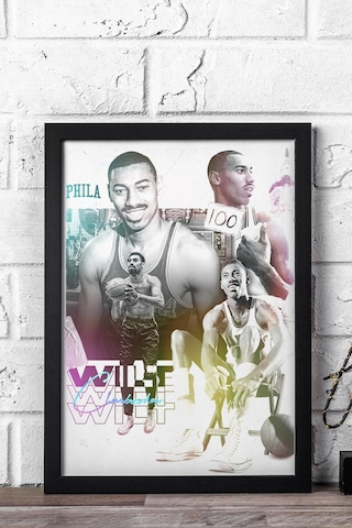 Wilt Chamberlain Çerçeveli Tablo - Basketbol Nba Posteri Tablo