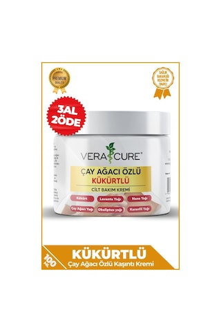 Vera Cure Çay Ağacı Özlü Kükürtlü Krem Eqzema, Ka.sinti, Sedf,