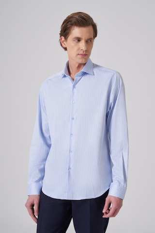 Morven Erkek A. Mavi Pamuk Trend Dynamic Fit İtalyan Yaka Gömlek 26mc004037311 A. Mavi