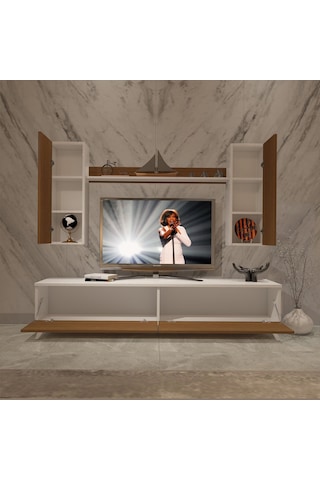 Decoraktiv Eko 5d Mdf Std Retro Tv Ünitesi Tv Sehpası Beyaz - Ceviz