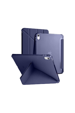 Apple Uyumlu iPad 11.nesil 11 İnç 2025 A16 Üçgen Katlanabilir Kalemlikli Yatay Dikey Standlı Akıllı Kılıf Kapaklı Kılıf