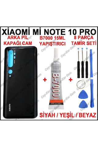 Xiaomi Mi Note 10 Pro Arka Cam Pil Kapağı Batarya Kapağı+B7000