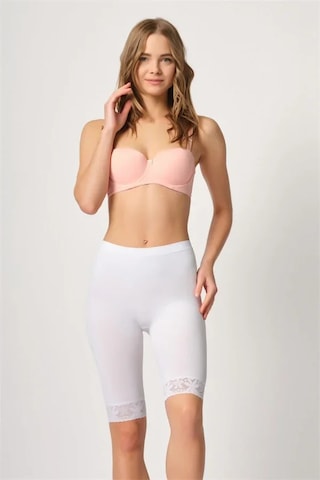E-bulurum Beyaz Mı 3004 Soft Uzun Paça Dantel Boxer
