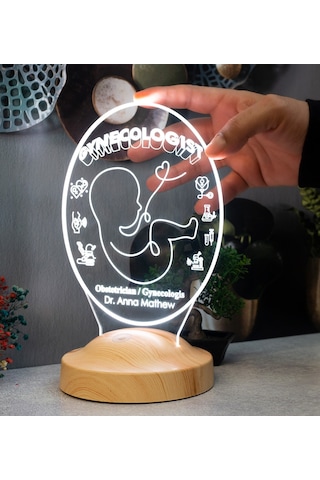 Jinekolog Lamba Doktora Özel Hediye Led Lamba, Kadın Hastalıkları Ve Doğum Doktoru Hediyesi, Tıp Bayramı Hediyesi, Jinekoloji Hediyesi Masa Lambası