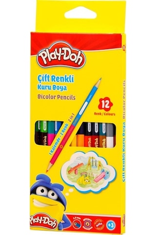 Play-Doh 24 Renk 12'Li Bicolor Kuruboya Kalemi