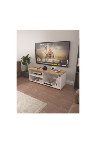 Tiny Tek Raflı 3 Gözlü Sonomo Beyaz Tv Ünitesi