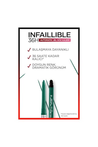 L'Oreal Paris Infaillable Automatic Jel Göz Kalemi Zümrüt Yeşili