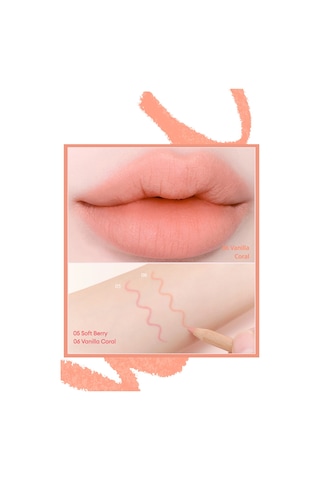 Clio Velvet Lip Pencil Set 06 Vanilla Coral