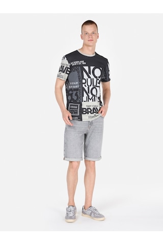 Colin's Colins Gri Erkek Tshirt K.kol Cl1071721 Q1.v1 Dgr Koyu Gri