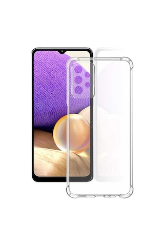 Mobilteam Galaxy Uyumlu A13 4g Kılıf Kamera Korumalı Nitro Anti Shock Silikon - Renksiz Renksiz