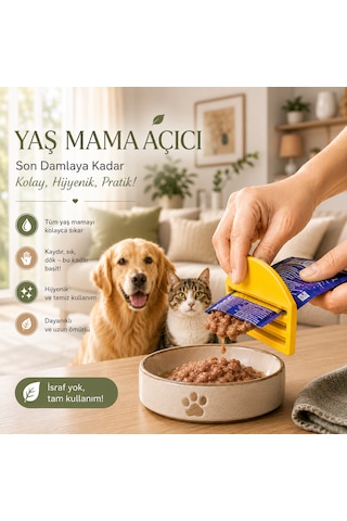 Kedi Köpek Yaş Mama Sıkacağı Yaş Mama Açıcı Ve Tüp Sıkacağı Mama İsrafını Önleyen Pratik Evcil Hayvan Aksesuarı