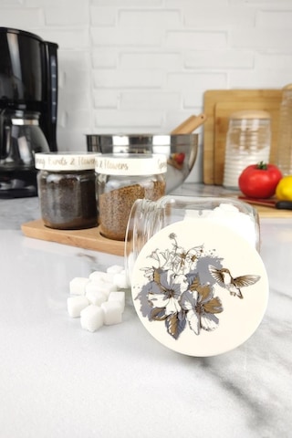 Digithome Ahşap Standlı 3 Lü Cam Kavanoz Seti 425 Cc 144387-040