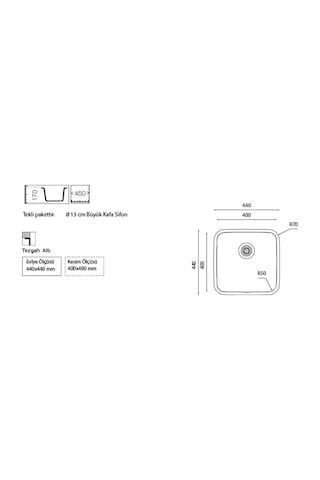 Ukinox D400 Dekorlu Tezgah Altı Mutfak Eviyesi