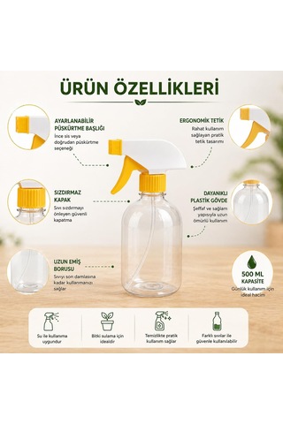Lexroo Sprey Boş Sprey Şişesi Fısfıs Şişe Berber Spreyi Çiçek Sul