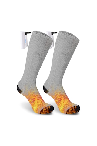 Moveevo Erkek Ve Kadınlar İçin Şarjlı Isıtıcı Çoraplar, 3 Dereceli Sıcaklık Ayarı, Kış Ayak Isıtıcı, Ultra Konforlu Ve Gözenekli Malzeme Çok Renkli