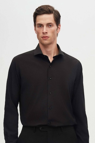 D's Damat Slim Fit Italyan Yaka Erkek Gömlek - Siyah