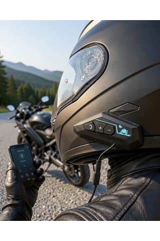 Kask Kulaklık Bluetooth Motosiklet Kulaklık Intercom Su Geçirmez 61402272